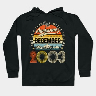 Awesome Since December 2003 Vintage 20th Birthday Hoodie